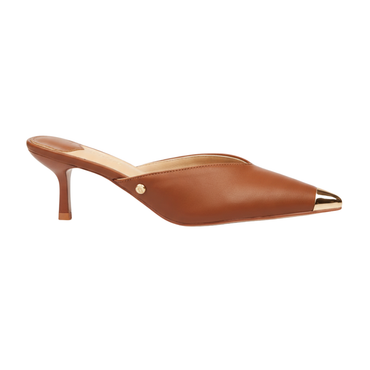 Miss Black DC Volley 2 Gold-Tip Mule Heel - Tan