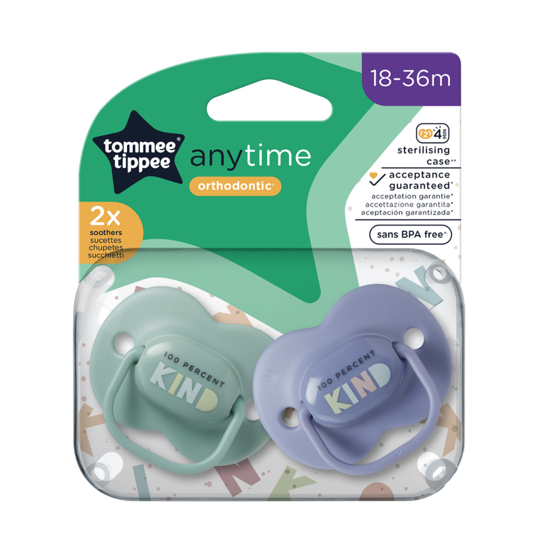Tommee Tippee Anytime Soothers 2x 18-36mn