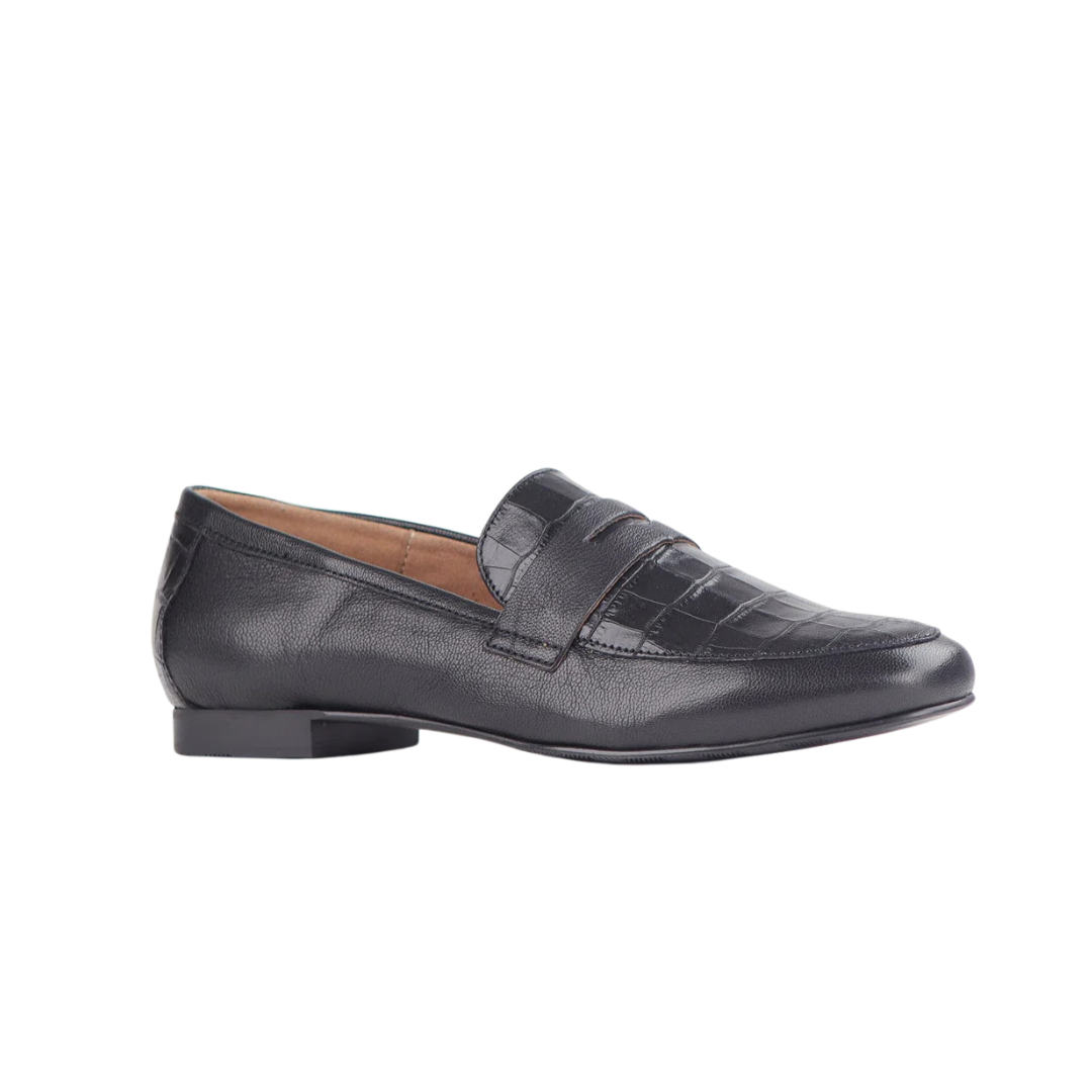 Froggie 12587 Penny Loafer in Black Multi