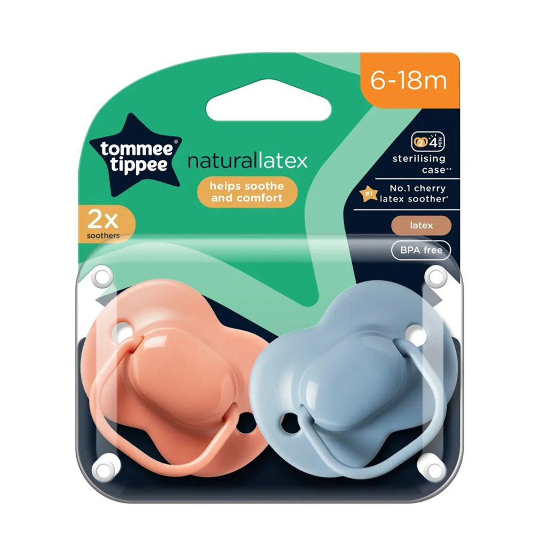 Tommee Tippee 6-18M Cherry Latex Soother Pack of 2