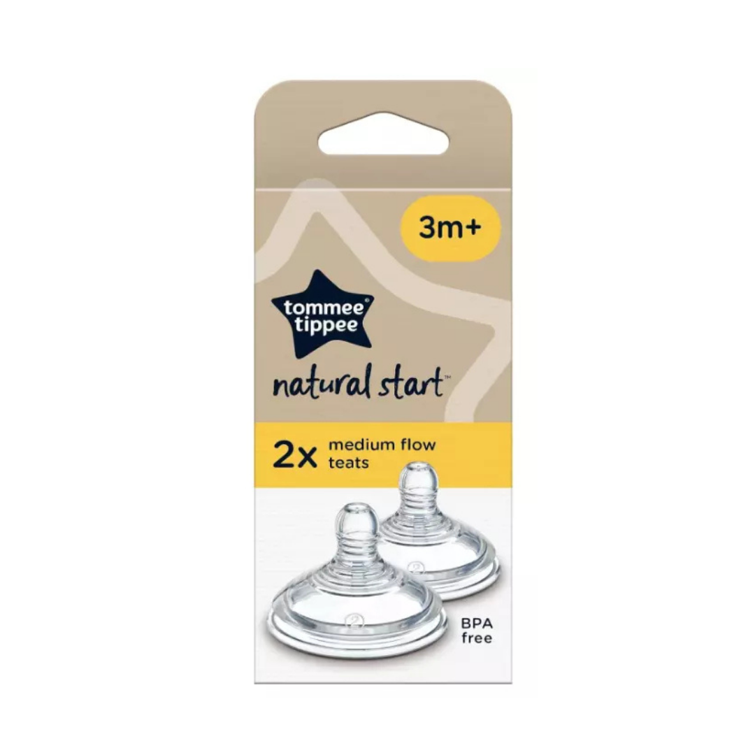 Tommee Tippee Nature Start Advanced Anti-Colic Medium Flow Teats 3M+ package