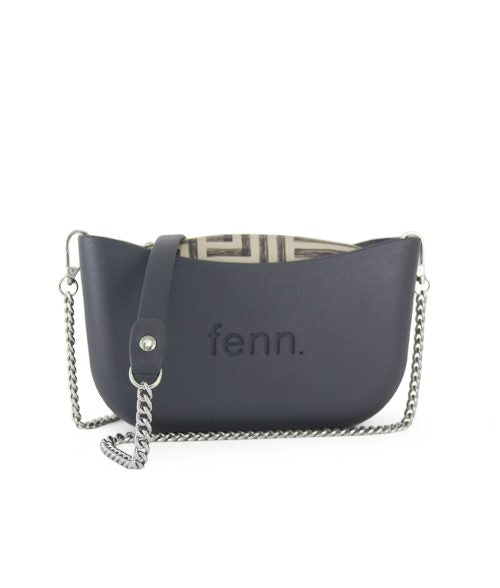 Fenn Charcoal Bag - Silver Chain