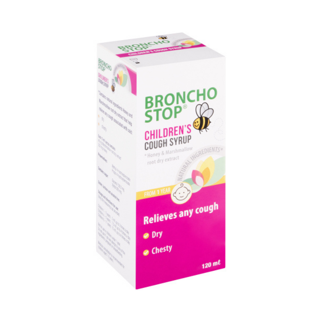 Bronchostop Children's Cough Syrup – Natural Relief for Dry & Chesty Coughs (120 ml)