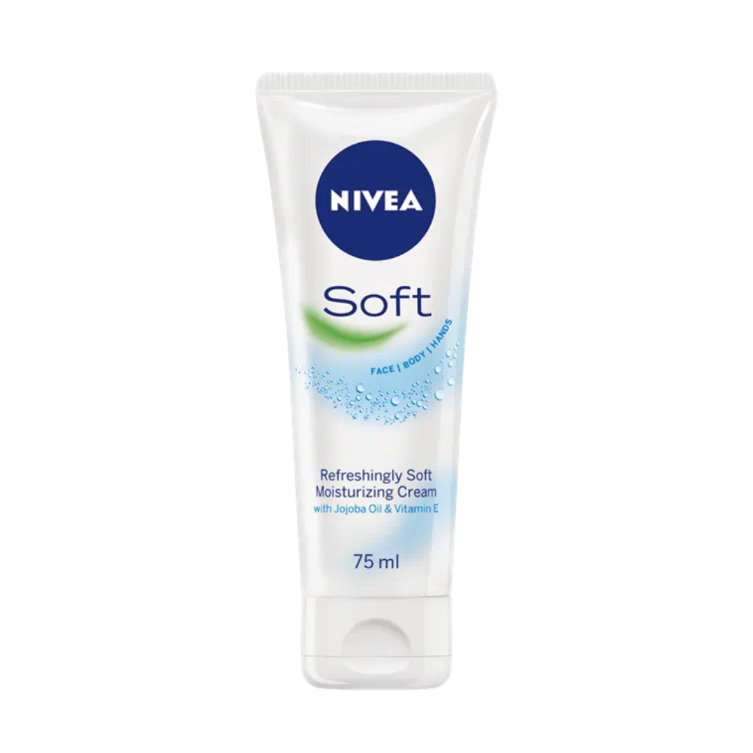 NIVEA Soft Tube lightweight moisturizer with jojoba oil and vitamin E, 75ml, for baby skin care