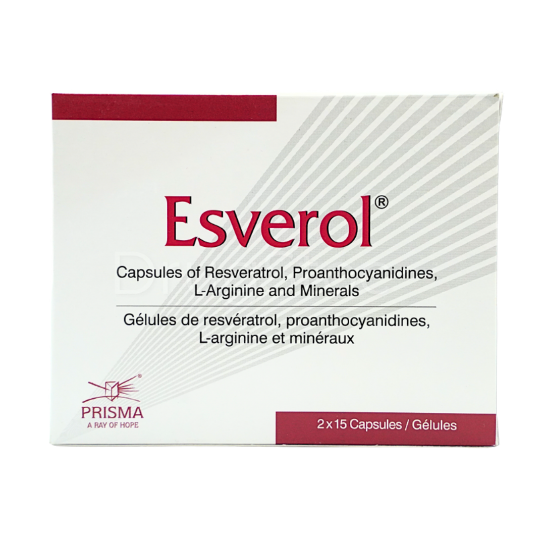 Esverol Resveratrol Supplement – Antioxidant & Heart Health Support 2x15's