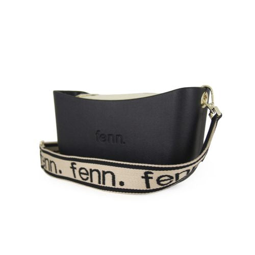 Fenn Beige Inner Gold Zip – Black/ Beige Strap