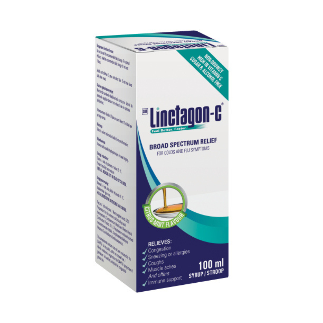 Linctagon®-C Adult Cold & Flu Syrup – 100 ml