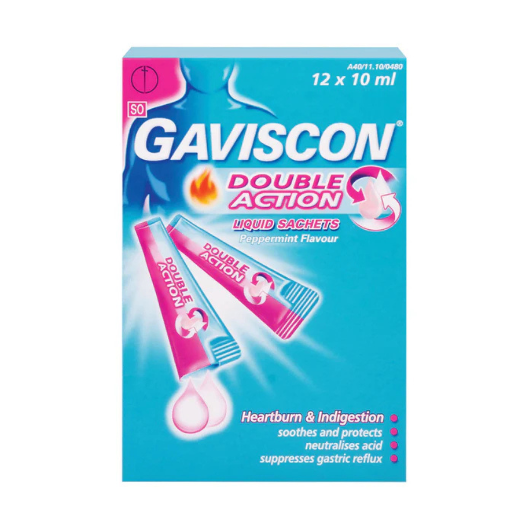 Gaviscon Double Action Peppermint Sachets 12’s