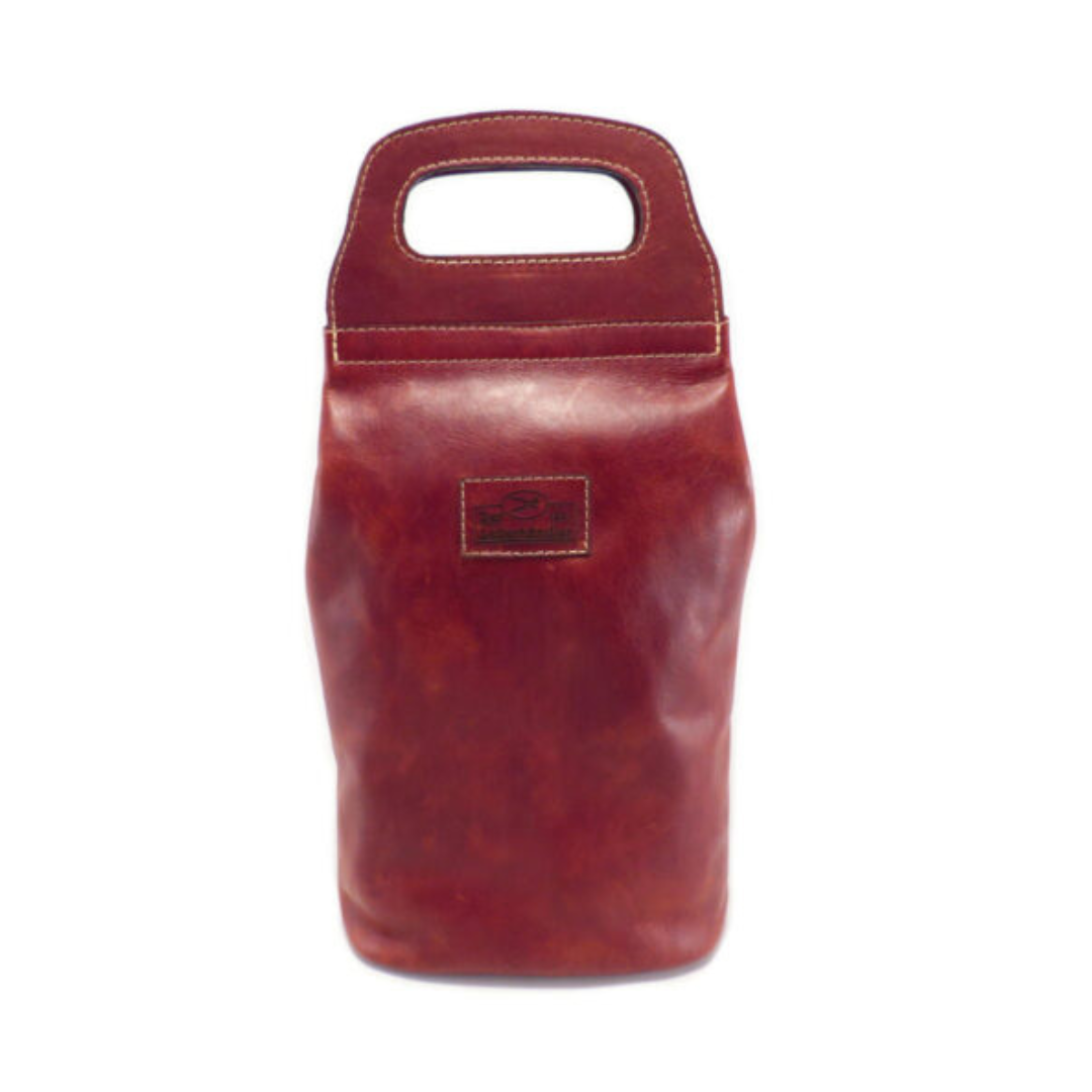 Der Lederhandler Wine Bag Rustic Double