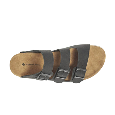 Green Cross 71919 Men's 3-Strap Sandal - Black and Brown