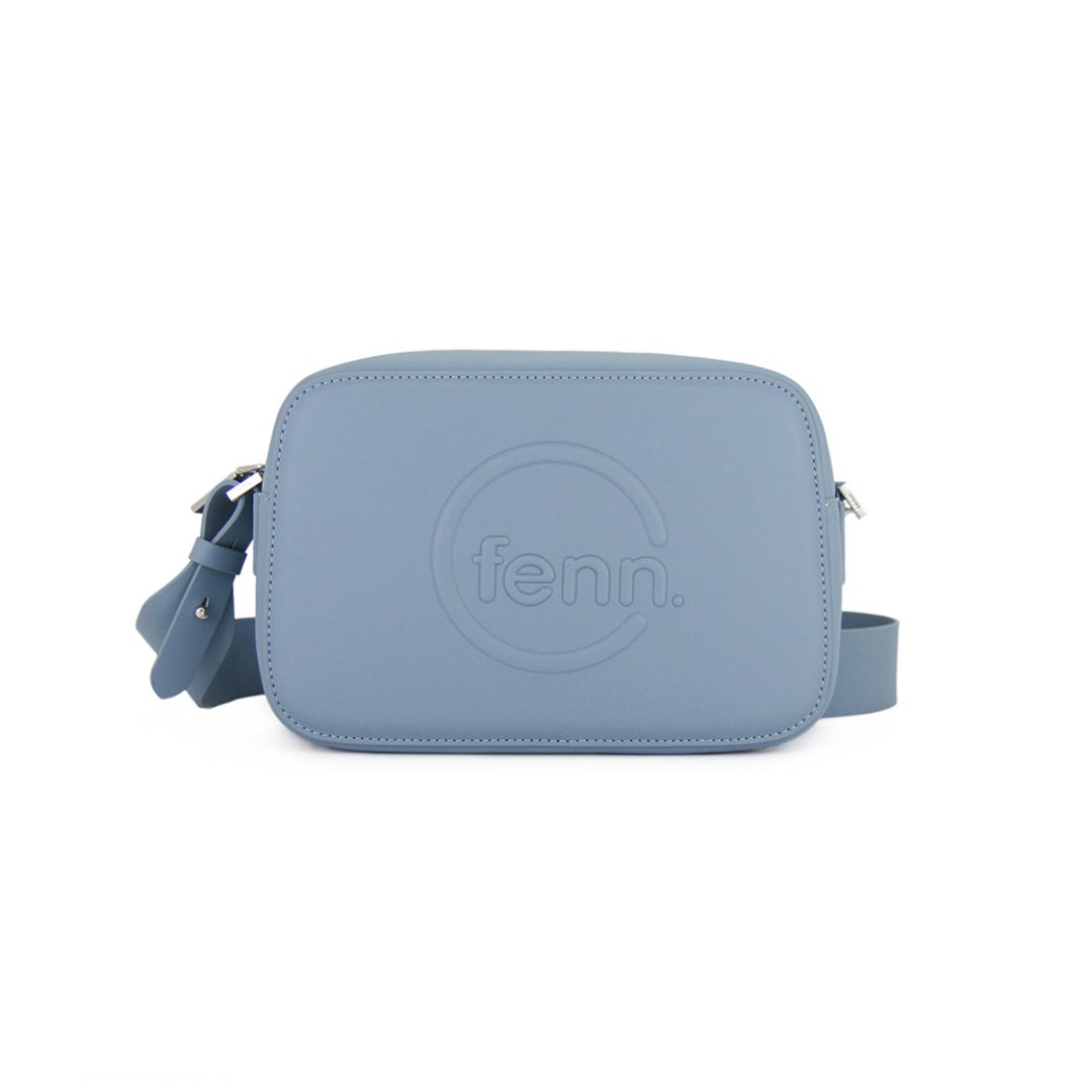 Fenn Crossbody Bag – Mint Blue with Silver Zip
