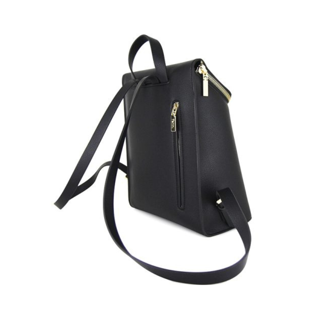 Fenn Backpack Black with Gold Zip