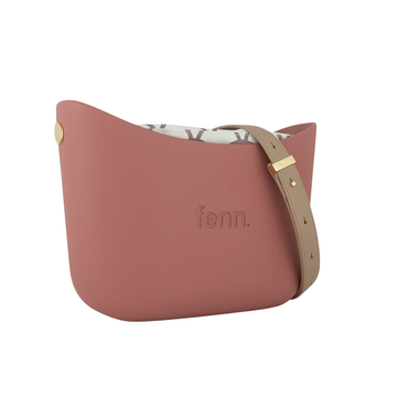 Fenn Messenger Bag - Light Stone & Pink