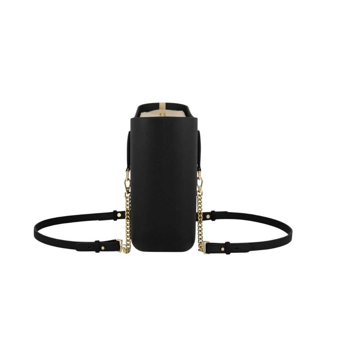 Fenn Petite Black - Gold zip & gold chain