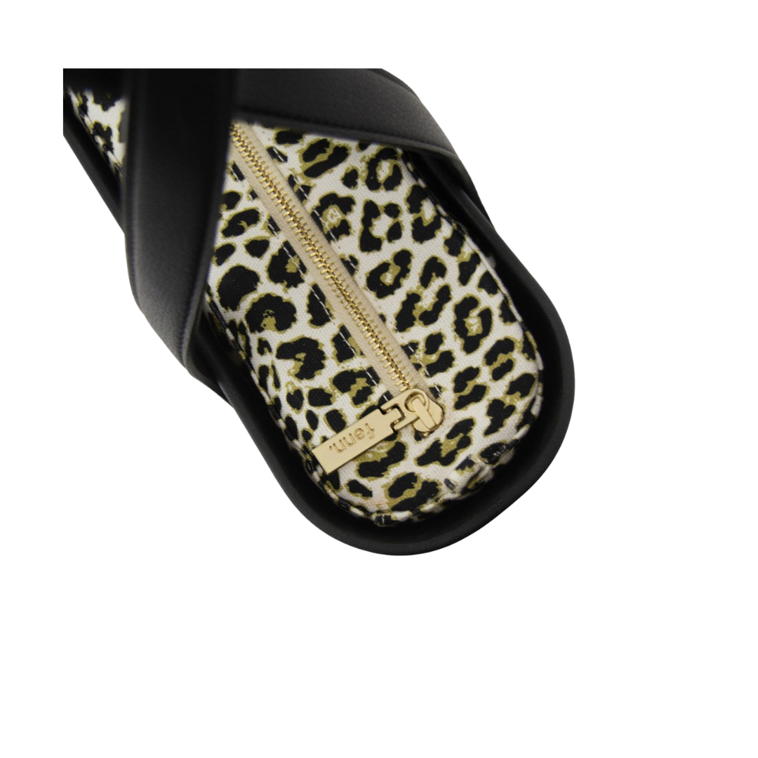 Fenn Petite Black - Gold zip & Black flat handles