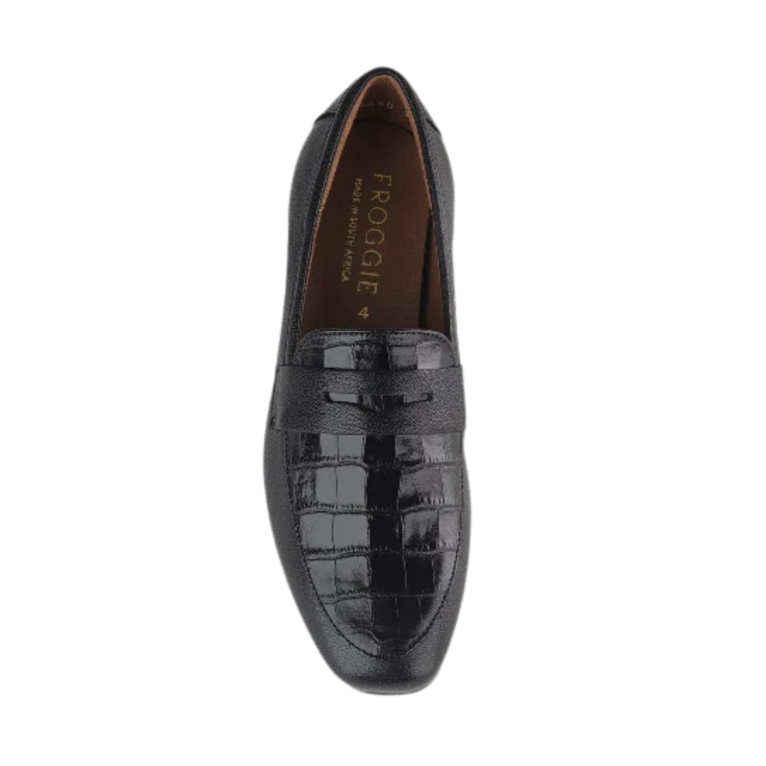 Froggie 12587 Penny Loafer in Black Multi