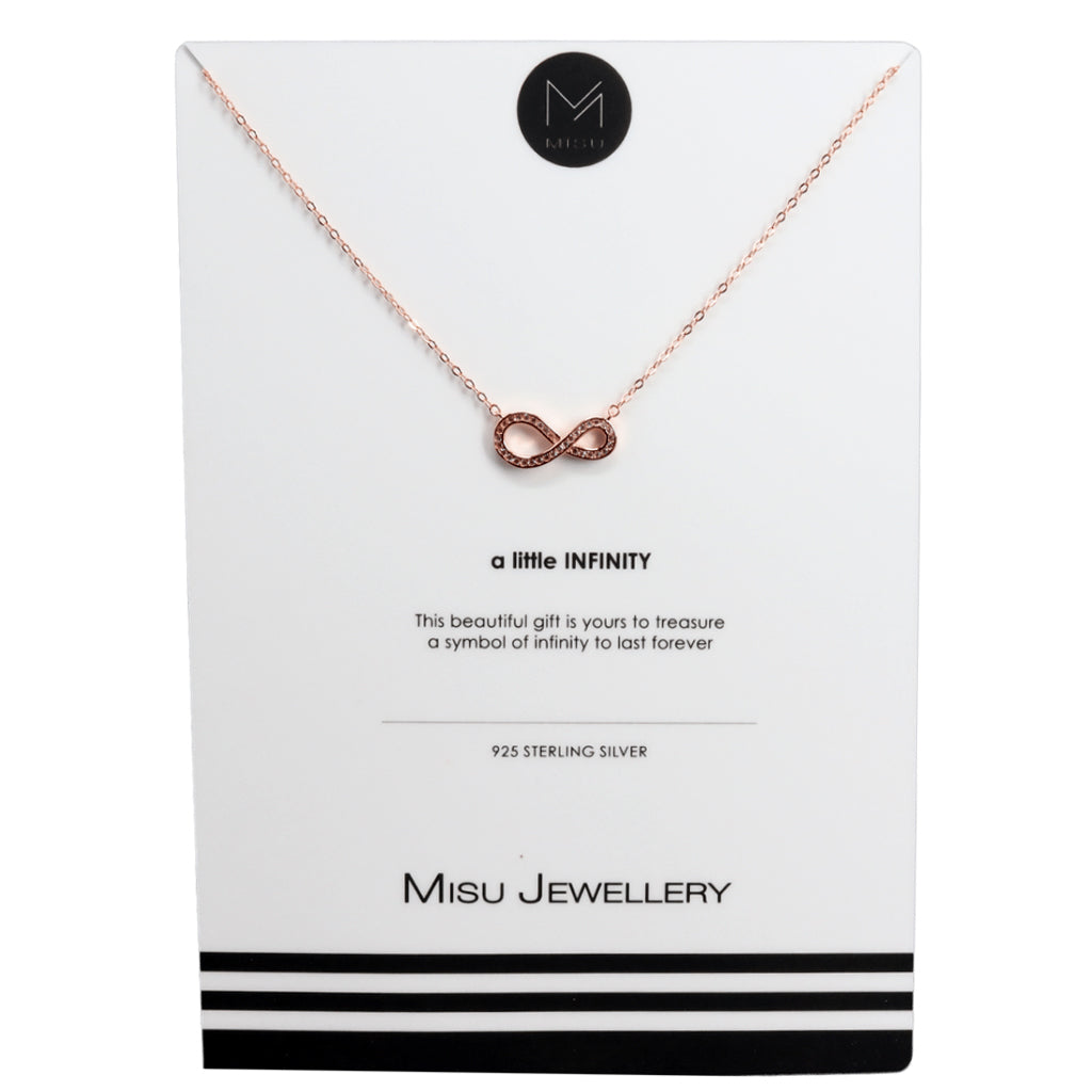 Misu Jewellery Rose Gold Infinity love necklace