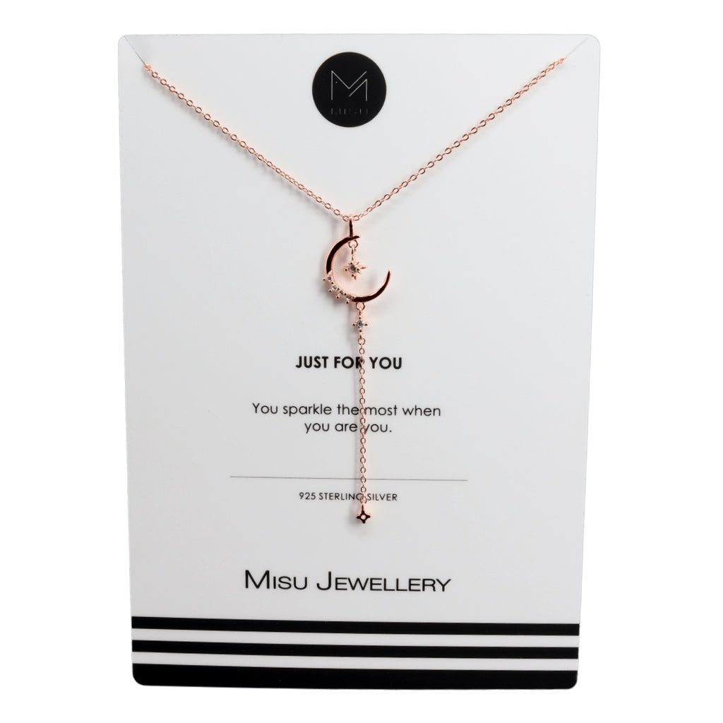 Misu Jewellery Rose Gold Moon of My Stars