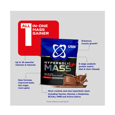 USN Hyperbolic Mass 1kg – Dutch Chocolate