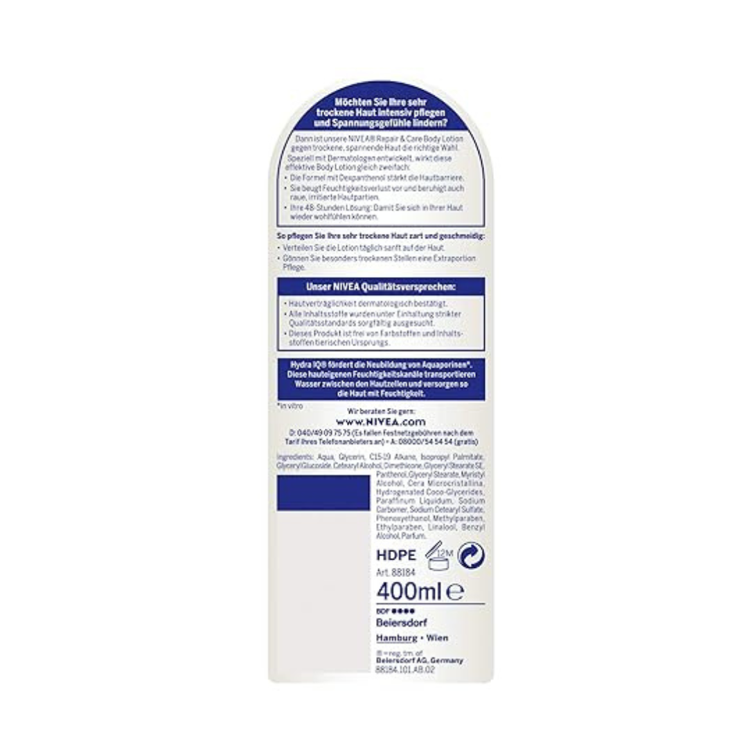 NIVEA Body Lotion – Rich Care & Repair for Dry Skin