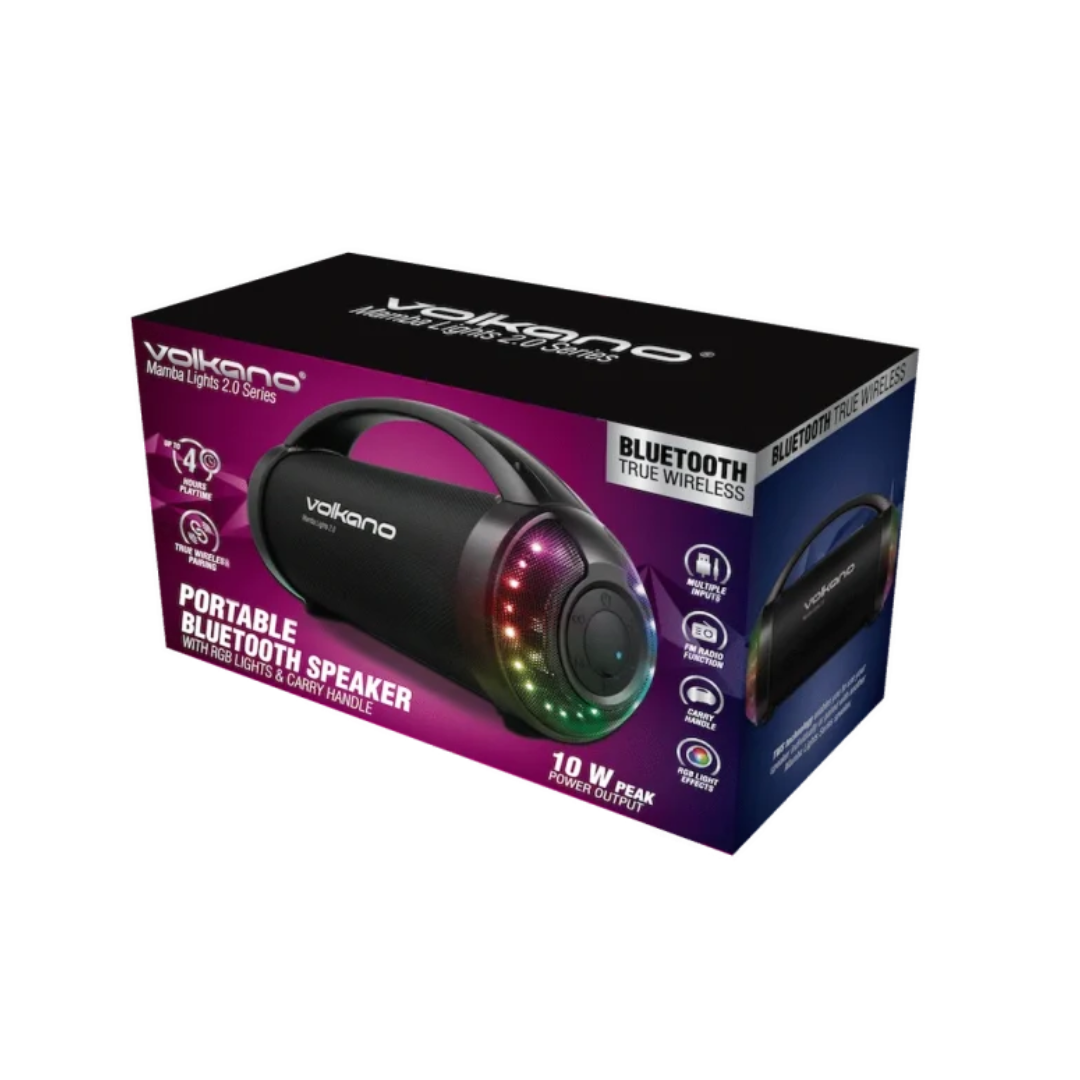 Volkano Mamba Lights 2.0 Series Bluetooth Speaker with RGB Light