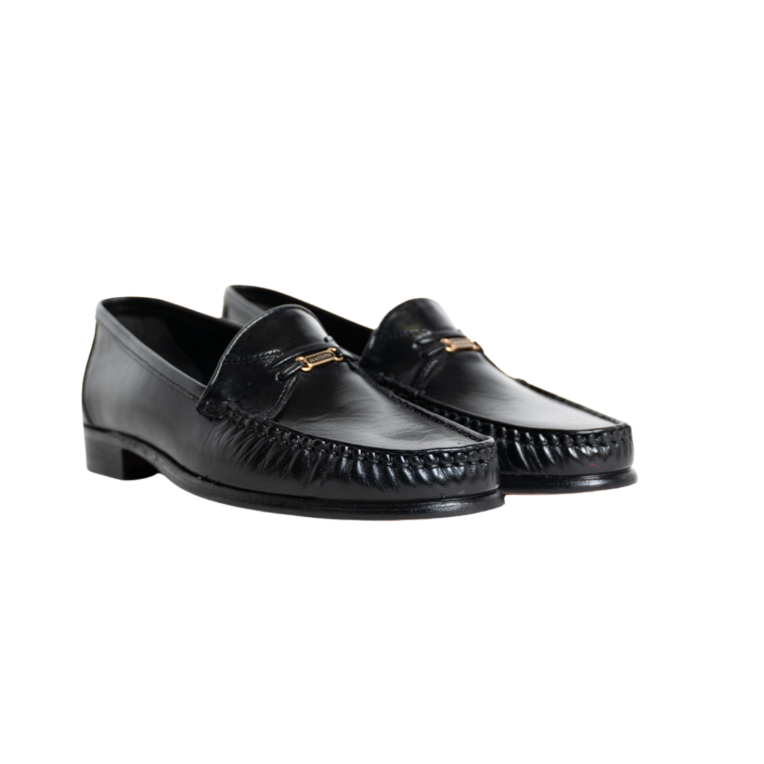 Watson Leather Nicky Casual Moccasins - Black