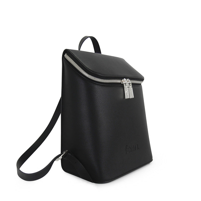 Fenn Backpack Black with Silver Zip