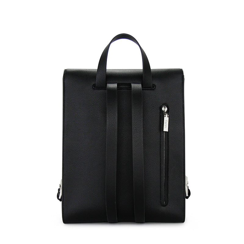 Fenn Backpack Black with Silver Zip