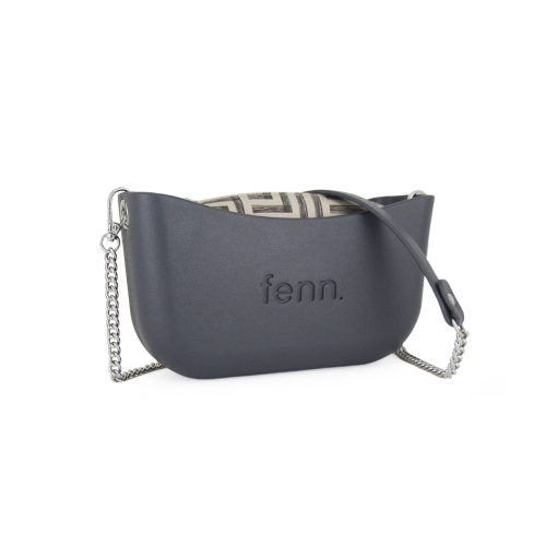 Fenn Charcoal  Bag - Silver Chain