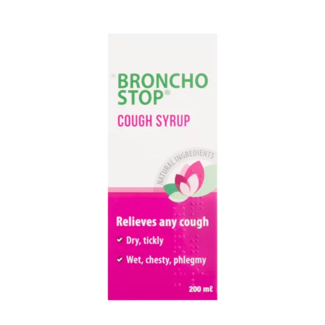 Bronchostop™ Cough Syrup – Herbal Relief for Chesty, Dry & Tickly Coughs (200 ml)