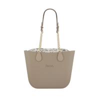 Fenn Original Collection  Stone with Pattern Inner, Gold Zip & Light Stone/Gold Chain