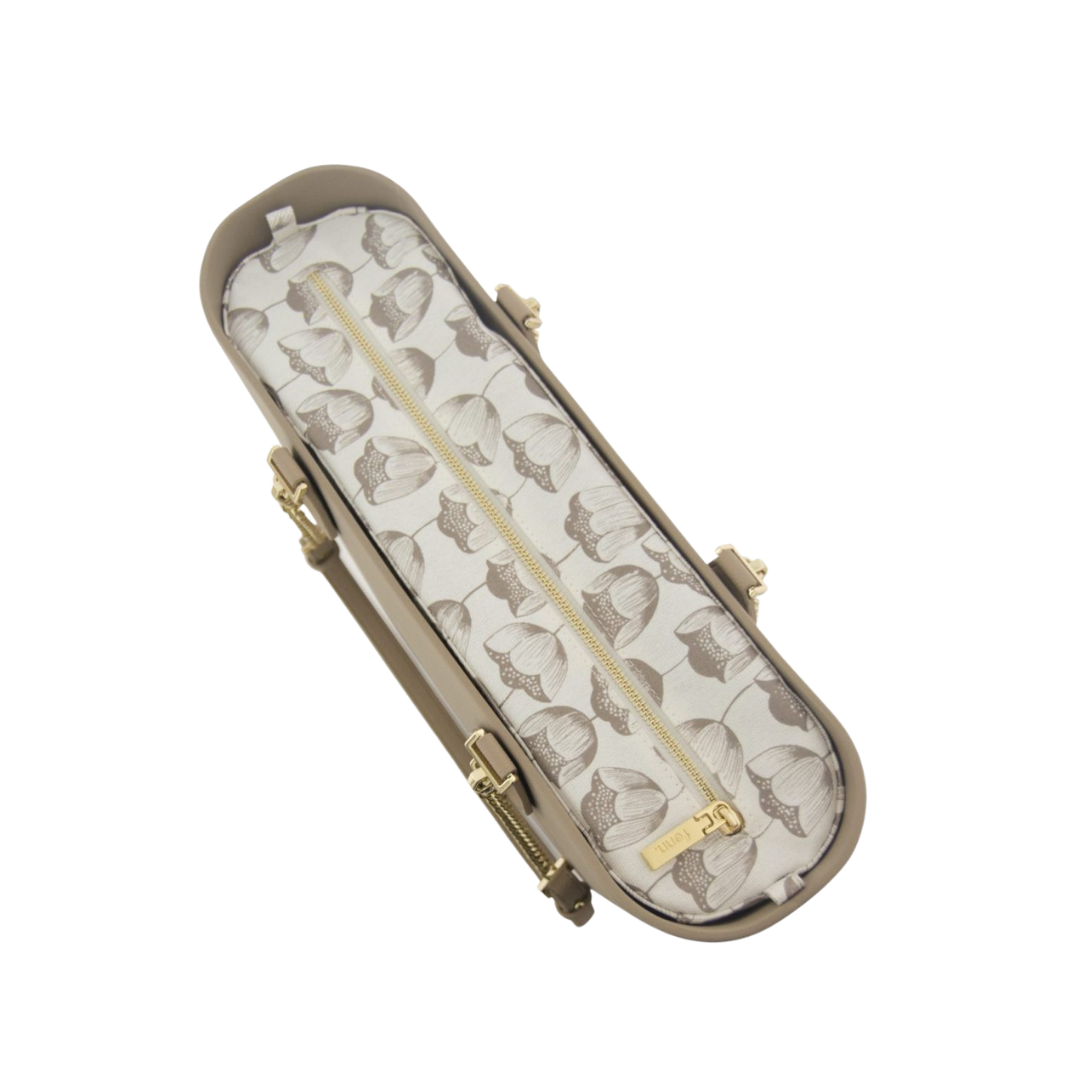 Fenn Original Collection  Stone with Pattern Inner, Gold Zip & Light Stone/Gold Chain