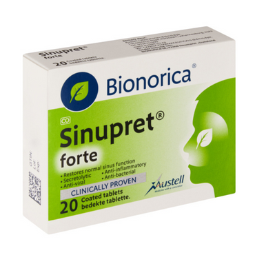 Sinupret Forte Tablets (20 Pack) | Natural Sinus & Congestion Relief
