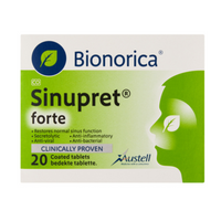 Sinupret Forte Tablets (20 Pack) | Natural Sinus & Congestion Relief