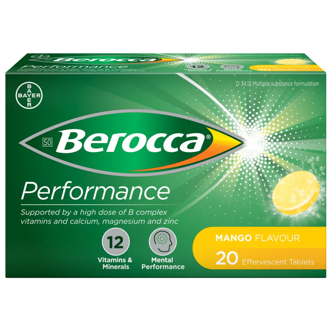 Berocca x20 Mango Effervescent Tablets