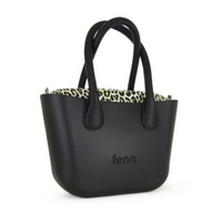 Fenn Petite Black Tote with Gold Zip &amp; Round Handle