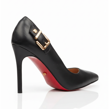 Miss Black Lola 42 Side - Buckle Court Heel