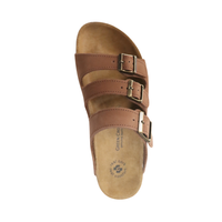 Green Cross 52104 Ladie's 3-Strap Sandal - Black and Brown