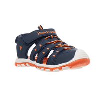 Hush Puppies Little Kids Oliver Fisherman Sandals – Navy & Orange Multi