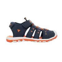 Hush Puppies Little Kids Oliver Fisherman Sandals – Navy & Orange Multi