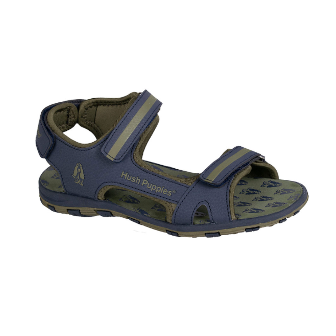 Hush Puppies: Pat Rafter Sandals in Navy, Olive, and Multi (Infant)