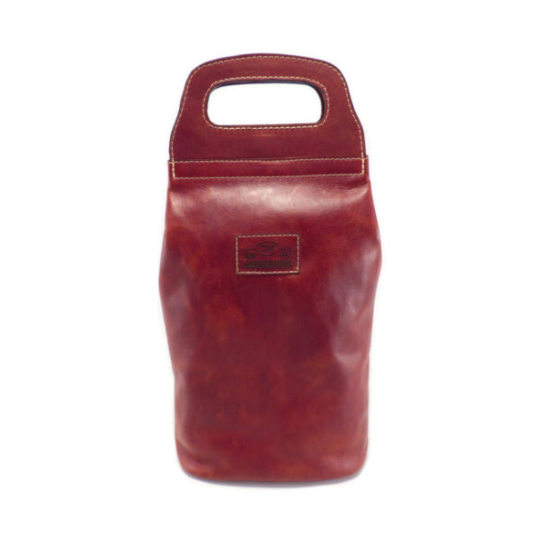 Der Lederhandler Wine Bag Rustic Double