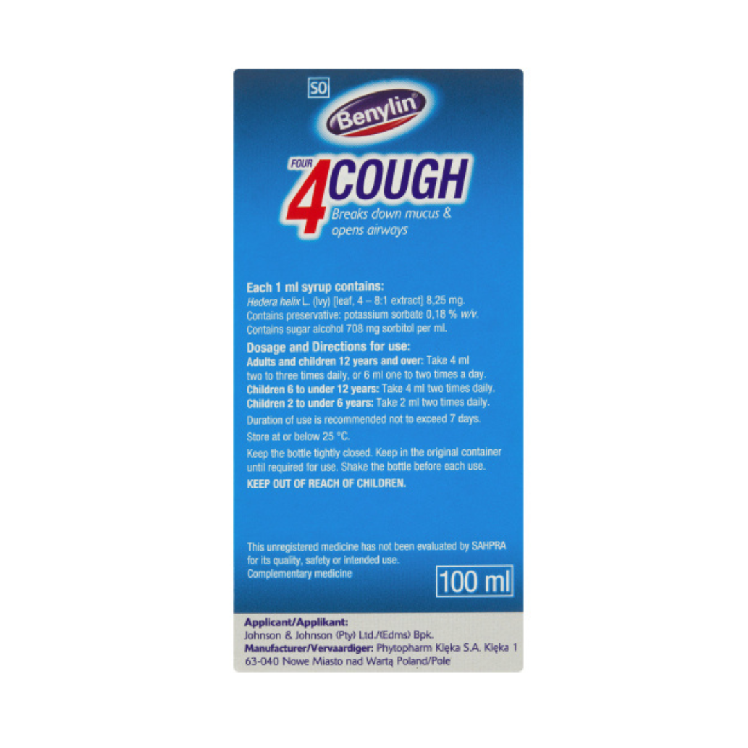 Benylin 4 Cough Syrup 100ml
