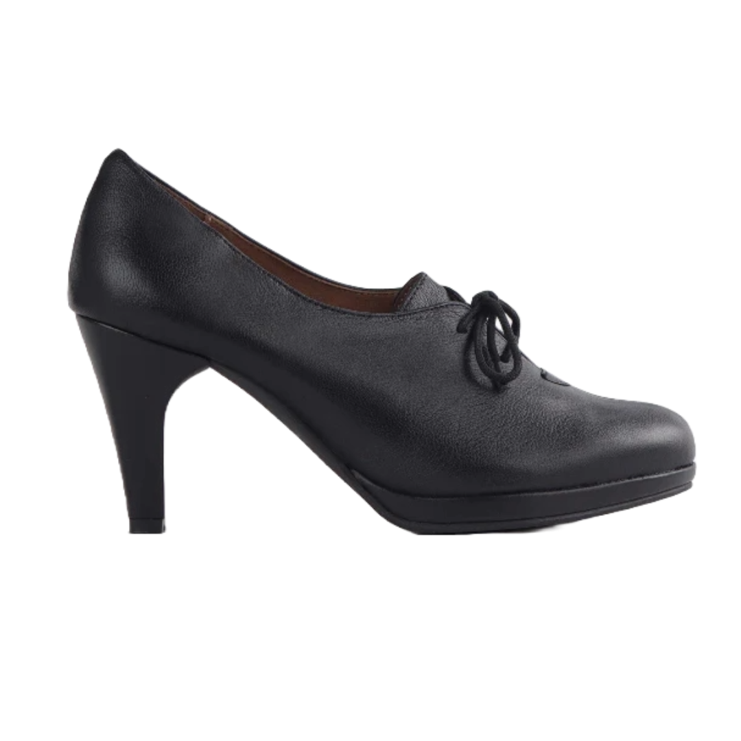 Froggie 12201 black lace-up high heel with 9cm platform for women