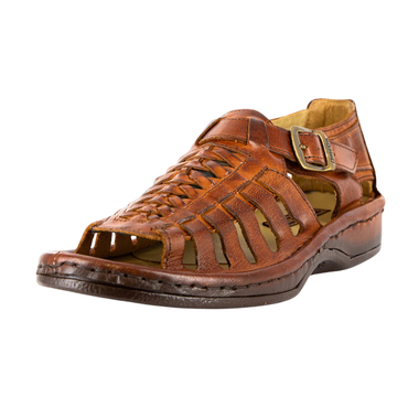 Omega Kgosi : Leather Sandal in Terracotta Buffalo Leather