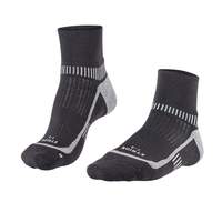 Falke Stride Black anklet socks with anatomical fit for comfort and support