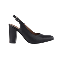Froggie 12625 Pointed Court Shoes with Block High Heel