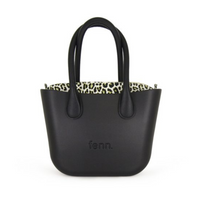 Fenn Petite Black Tote with Gold Zip &amp; Round Handle