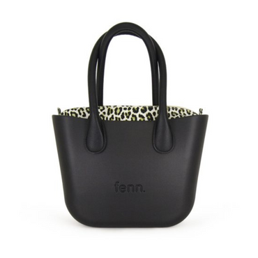Fenn Petite Black Tote with Gold Zip &amp; Round Handle