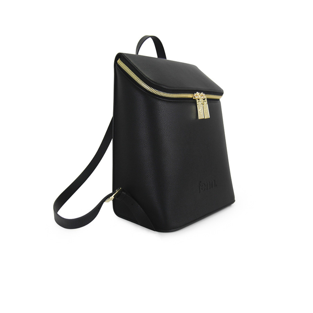 Fenn Backpack Black with Gold Zip